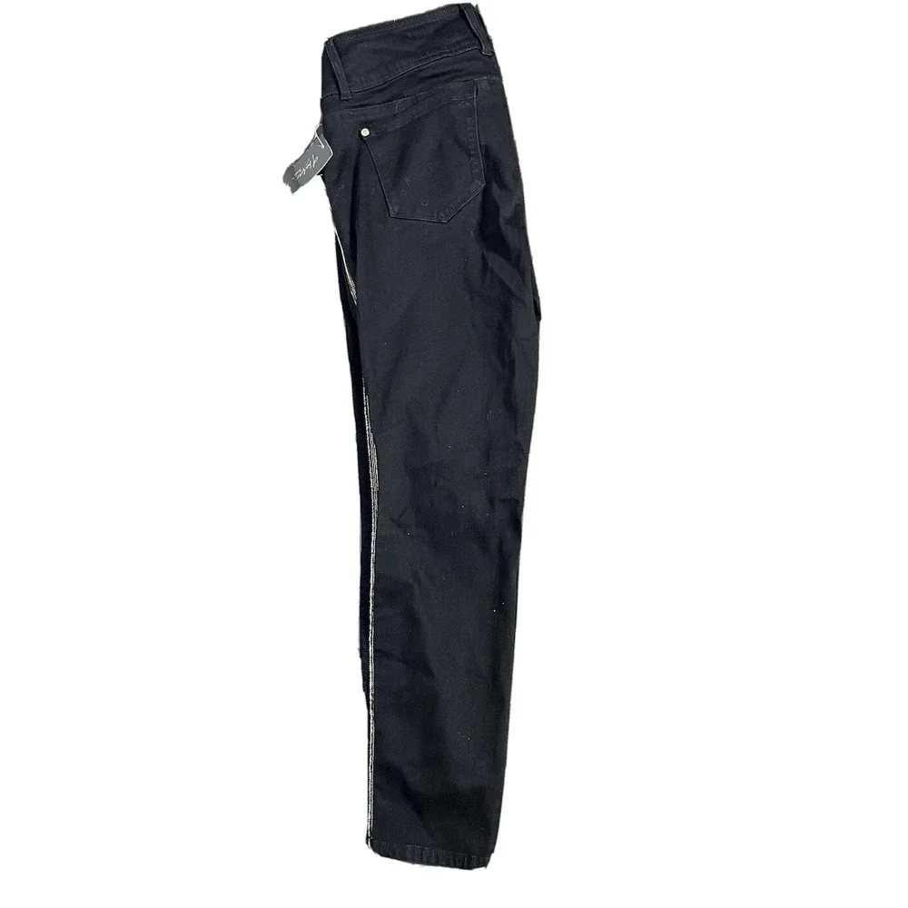 NWT  Toledo|‎ Size 12 | Deep Black W/ Gold Accents |Straight Women's Jeans